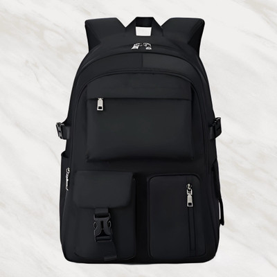 A1FOXYLEATHER Premium Multi-Pocket Backpack 28 L Laptop Backpack(Black)