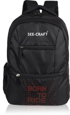 SEE-CRAFT LARGE 35LTR laptop backpack for 30 L Backpack(Black)