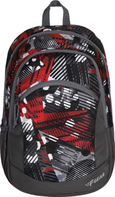 F Gear Nico Geometric Black Red 17 L Backpack(Black, Red)