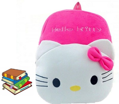 Bluemoon Super Soft Best Quality Plush Hello Kitty School Bags 10 L Backpack(White, Pink)