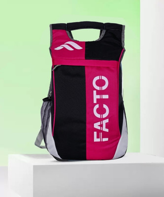 facto Medium 22 L Backpack college bag for men,women 22 L Laptop Backpack(Black, Pink)