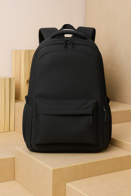 A1FOXYLEATHER TRENDY 28 L Laptop Backpack(Black)