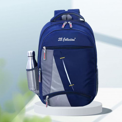SBCOLLECTION School Bag for Class 4th to 10th Standard Tuition School College All Day Use 29 L Backpack(Blue)