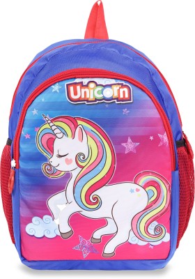 Ronaldo School Bags Unicorn Printed best for Boys and Girls 3-6 Years 20 L Backpack(Blue)