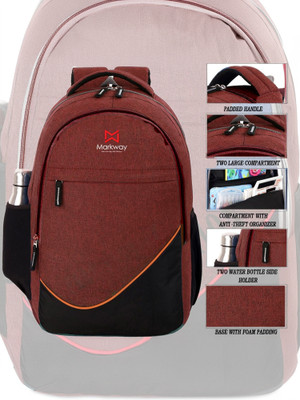 markway Laptop Water Resistant () Waterproof School Bag 35 L Backpack(Maroon)