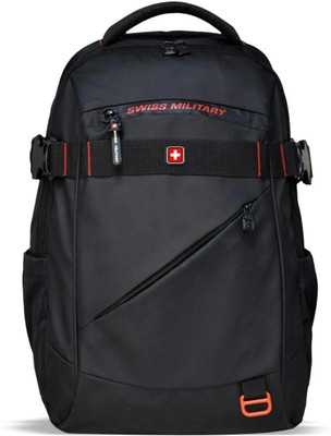 SWISS MILITARY GHOST X Multi Utility Backpack with Headphone Socket 30 L Backpack(Black, Red)