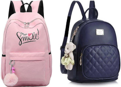 KSC SMILE-PRINT-1PC & pc34_@ Backpack(Pink, Blue, 30 L)