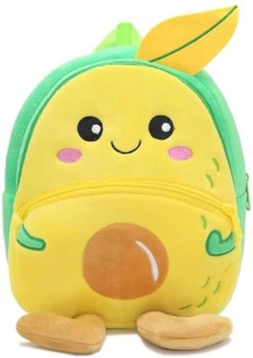 TOYTALES Cute Mango Bag, Backpack for Nursery Chlidren, Soft Velvet Cartoon Animal Plush 20 L Backpack(Yellow)