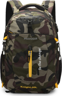 PROVOGUE unisex bag with rain cover and reflective strip 40 L Laptop Backpack(Multicolor)