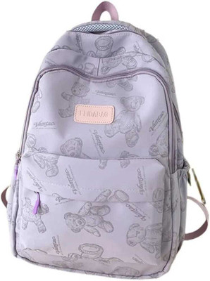 WALSON Laptop Backpack Bear Face Printed Casual Backpack for College & Office 30 L Backpack(Purple)