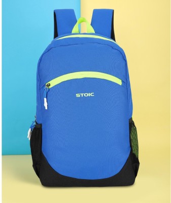 STOIC Daypack, College bags, Office bags, For Men and Women 24 L Laptop Backpack(Blue, Black)