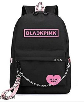 ARK FASHION Black pink 27 L Backpack(Black)