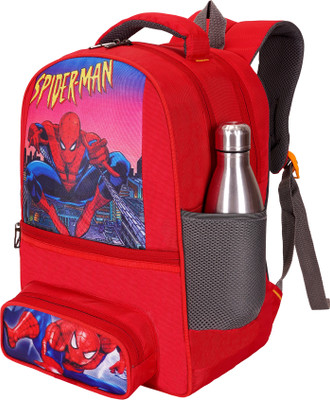 Wayaq SPIDERMAN Super Hero School Bag for Boys & Girls - 1st 2nd 3rd 4th 5th 6th Class 15 L Backpack(Red)
