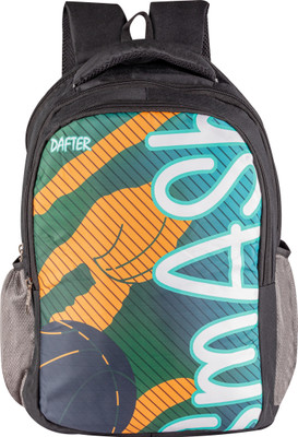 dafter Printed Casual college Backpack With rain cover and 3 Main Compartments 15 L Laptop Backpack(Orange, Black)