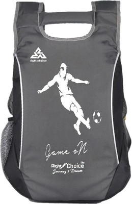 RIGHT CHOICE stylish backpack football bag for boys and girls 10 L Laptop Backpack(Grey)