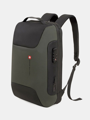 SWISS MILITARY LUKE Multi Utility with Quick Access Pocket & TSA Lock, USB Port 23 L Backpack(Black)