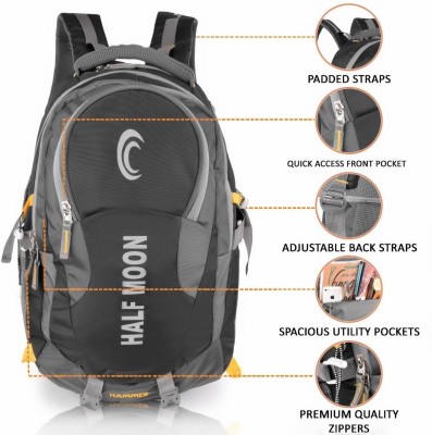 Half Moon Trekking Bag / Daytrip Hammer Backpack / Adventure Water Resistant Backpack For Unisex 45 L Laptop Backpack(Black)