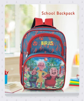 BIRJIS Cartoon Characters Kids School Bag For Nursery (LKG/UKG/1st STD) Multicolor 20 L 20 L Backpack(Blue)