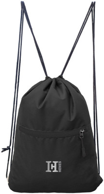 H-Hemes Drawstring Backpack Small Bag Gym Bag for Women & Men_17 12 L Backpack(Black)