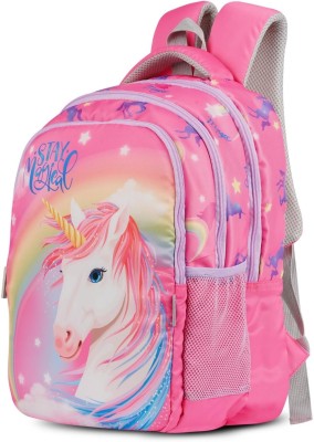 VISMIINTREND Cute Unicorn School Bag Backpack for Kids Boys & Girls | Birthday Return Gifts 25 L Backpack(Pink)