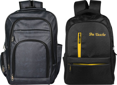 Da Tasche Comfy Backpack Blk 25 L Laptop Backpack(Black, Brown)