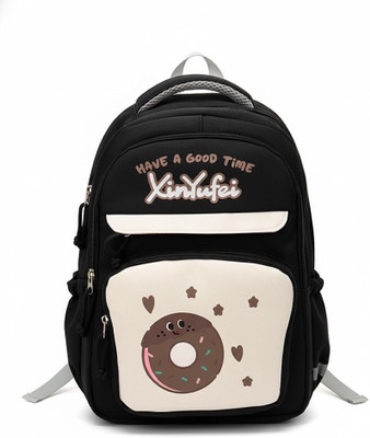 WALSON Trendy Kawaii Backpack For College or School Backpack | Standard Backpack 30 L Backpack(Black)