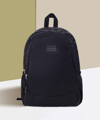 LINO PERROS Women's Everyday Black Backpack 23 L Backpack(Black)