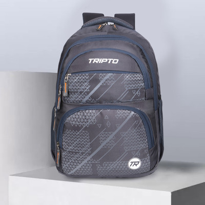 TRIPTO DOUBLE POCKET 35 L Laptop Backpack(Grey)