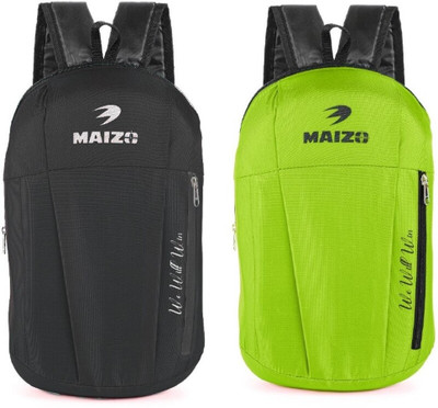 MAIZO Small Backpack/ School Bag Combo of 2 - Black & Green 10 L Backpack(Multicolor)