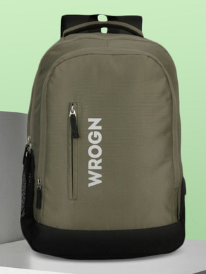WROGN With USB Charging Port 15.6 Inch With Two Compartment 35 L Laptop Backpack(Green, Black)