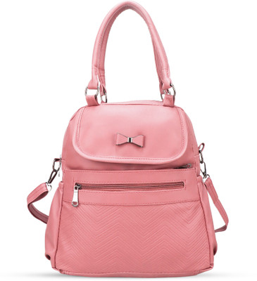 Crazy Katch Women Backpack Gajree Stylish Shoulder Bag With Multiple Compartments 10 L Backpack(Pink)