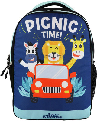 smily kiddos Pre School Backpack : Picnic Time 13 L Backpack(Blue)