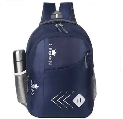 CROWN Stylish With Ergonomic Design & trekking Travel Backpack for School & College 35 L Backpack(Blue)