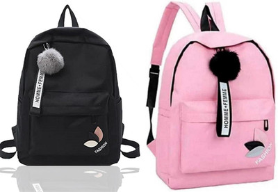 KSC Best Digital print backpack 20 L Backpack(Black, Pink)