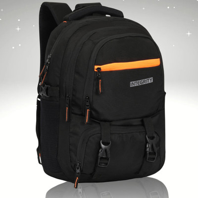 Integrity UNISEX USB MODEL WITH RAINCOVER AND EARPHONE PLUG 40 L Laptop Backpack(Black)