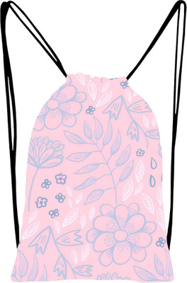 Hemes Printed Dori Bag Drawstring Backpack Small Bag Gym Bag Multipurpose Bag 12 L Backpack(Black)