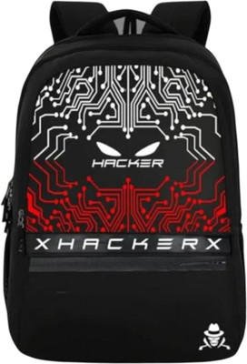 Organo Craft Hacker Printed School Backpack for Boys & Girls, Casual Laptop Travel Bag 45 L Laptop Backpack(Black)