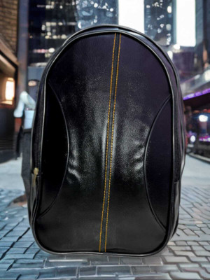 R S Traders medium new look 30 L laptop backpack for multipurpose uses styles leather look 30 L Laptop Backpack(Black)