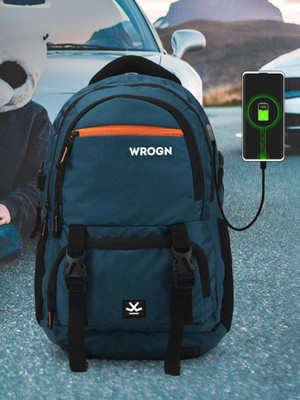 WROGN with Port and Rain Cover 40 L Laptop Backpack(Blue)
