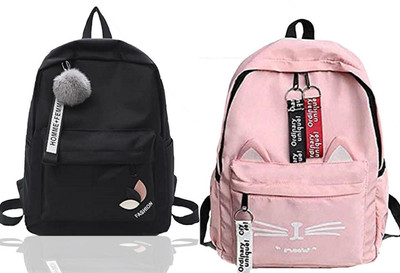 khatushyam collection A_BLCK__@@ FSHN_1PC & CT_ PINK_-@_-1_abc 30 L Backpack(Black, Pink)