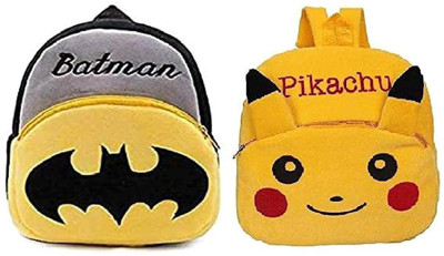 Aveek AVK_combo betman black & picacho yellow_68 10 L Backpack(Multicolor)