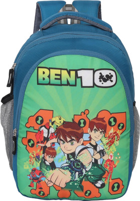 PERFECT STAR Ben10 Polyester kids school bag Nursery(1st to 5th class)Cartoon bag for boys 30 L Backpack(Blue, Green)