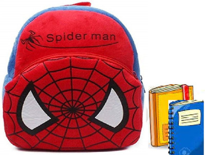 Bluemoon Soft Plush Fabric Multicolour Spiderman Printed School Bag 17 L Backpack(Multicolor)