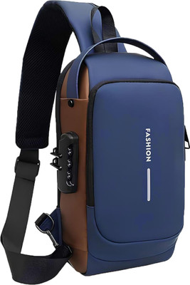 Xelcis WomenBuzz Crossbody_Massenger Bag Shoulder_Strap With-with Lock USB Charging 10 L Backpack(Black)