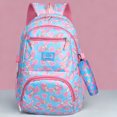 AM Creation 35L Trendy Water Resistant Laptop Backpack Bag with Pouch for Girls & Women 35 L Laptop Backpack(Blue)