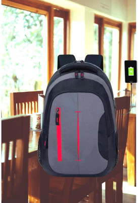 Shivra backpack for men backpack bags bagpack 35 L Laptop Backpack(Black, Grey)