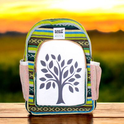 Gau Sudh Colorful Tribal Versatile Canvas Daypack for Everyday Use Laptop Bag 5 L Laptop Backpack(Multicolor)