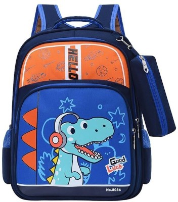 Yaaritto Cartoon Dinosaur Printed School Bags For Boys& Girls Stylish Tution Bag 20 L Backpack(Multicolor)