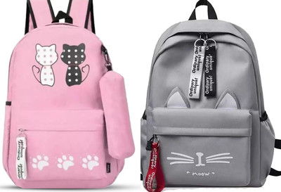 Plama 001 PNJAPNK_-1 & CT-GRY@@_1_@ 30 L Backpack(Pink, Grey)
