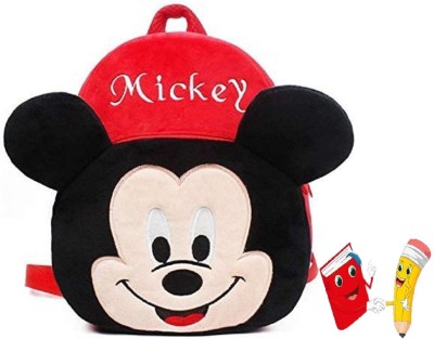 7Eleven Enterprise Cute Kids Toddler Plush Animal Cartoon Mini Travel Bag 10 L Backpack(Red, Black)